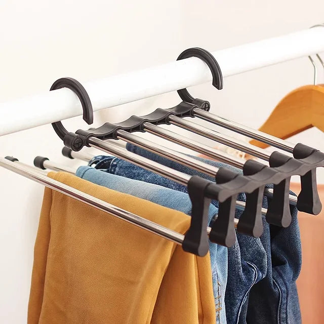 Percha organizadora para varios pantalones en oferta lleva 4x2