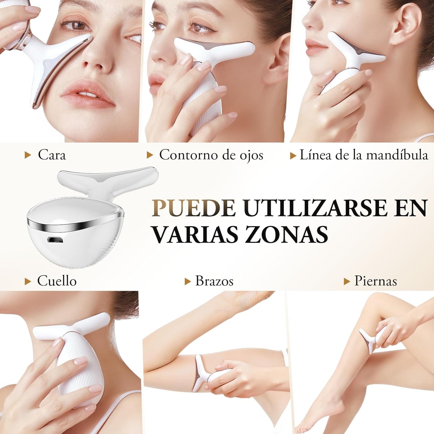 Masajeador Facial Reductor de Papada y Cuello Lifting Skyncare 3 en 1